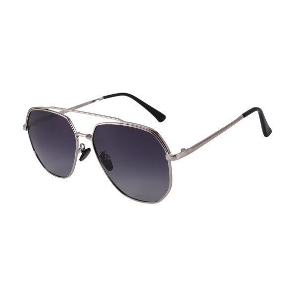 Plympton Polarised Aviator Sunnies Silver