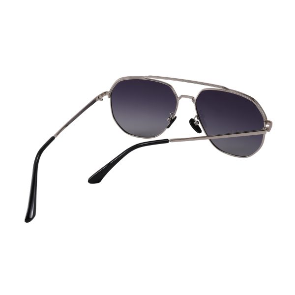 Plympton Polarised Aviator Sunnies Silver