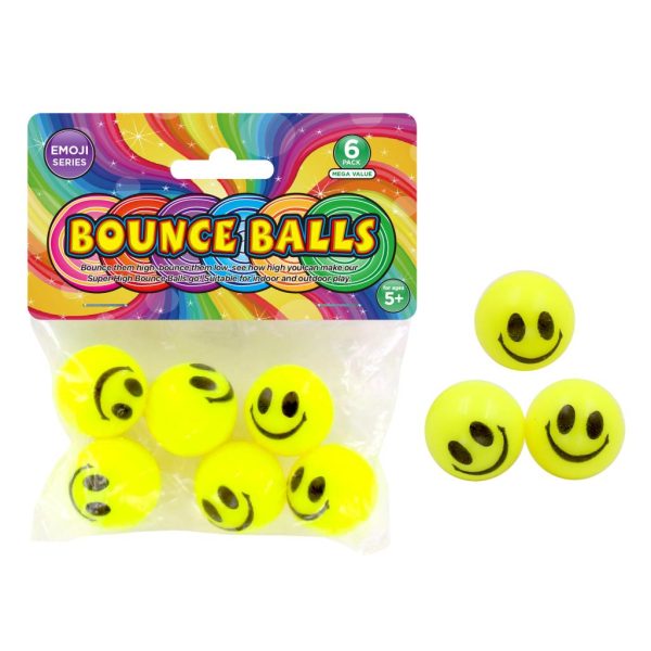 6PK Emoji Series Bouncy Balls