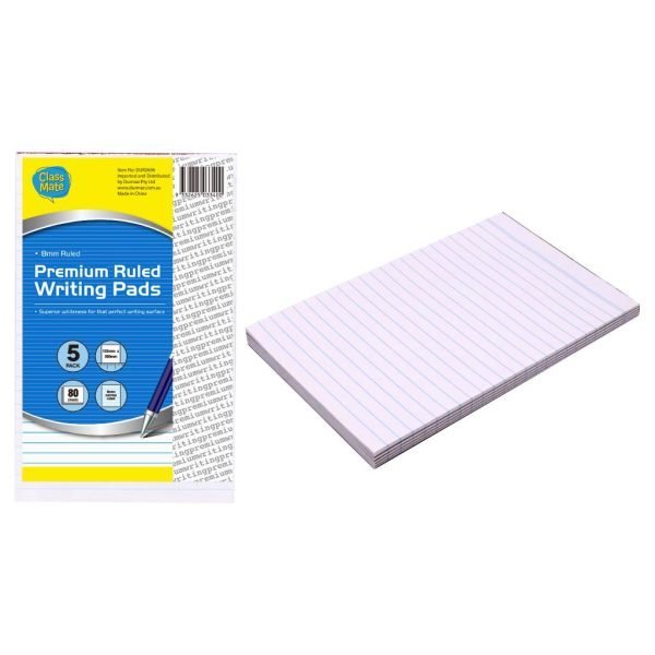 Class Mate 5PK Ruled Series Writing Note Pads-20CM x 12.5CM