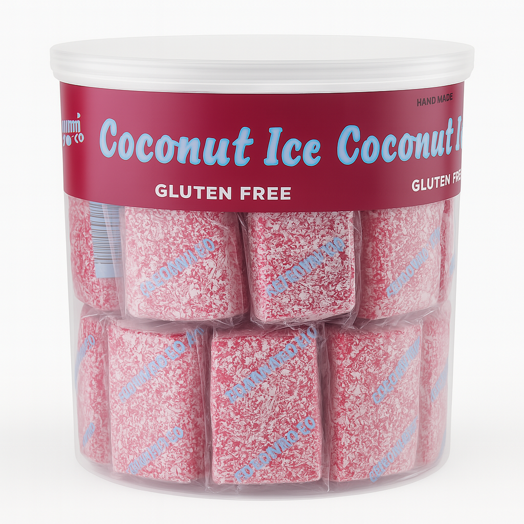 Coconut Ice Fudge in Tub