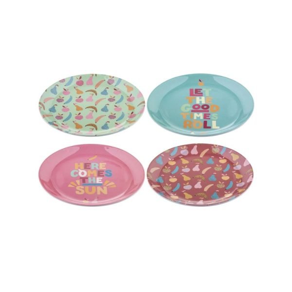 Emporium Good Times Plates - Set of 4