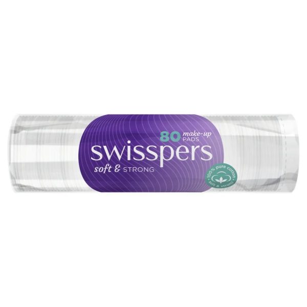 Swisspers Organic Soft & Strong Make-Up Pads 80 Pack