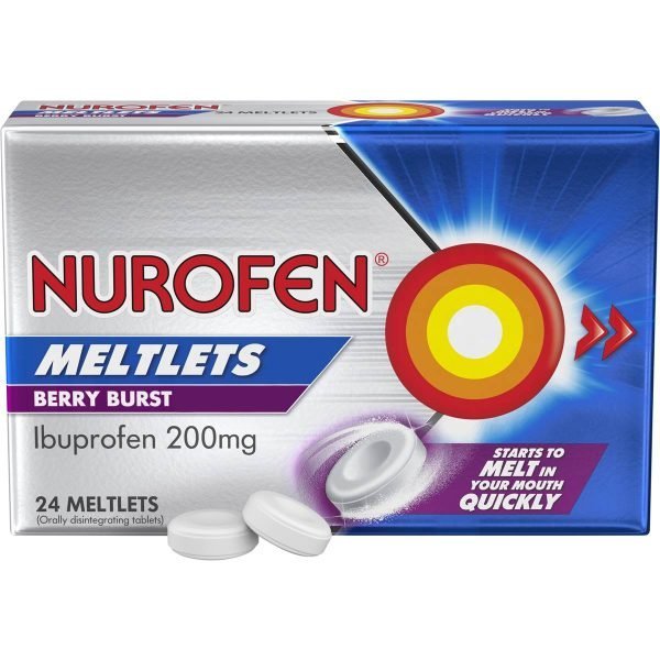 Nurofen 24pk Meltlets Berry Blast Ibuprofen 200mg