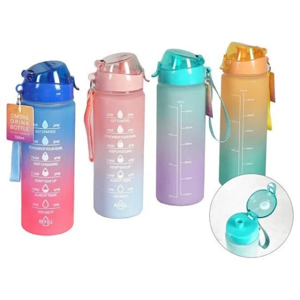 Motivational Ombre Drink Bottle 750ml