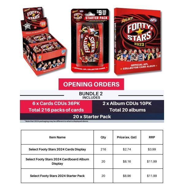 [PRE ORDER]Select Footy Stars 2024 - Bundle 2