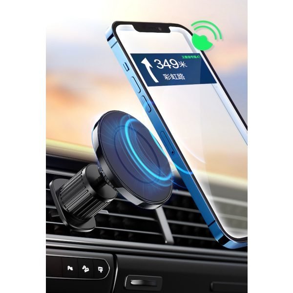 Strong Magnetic Car Airvent Mount for iPhone Compatible with Magsafe Black