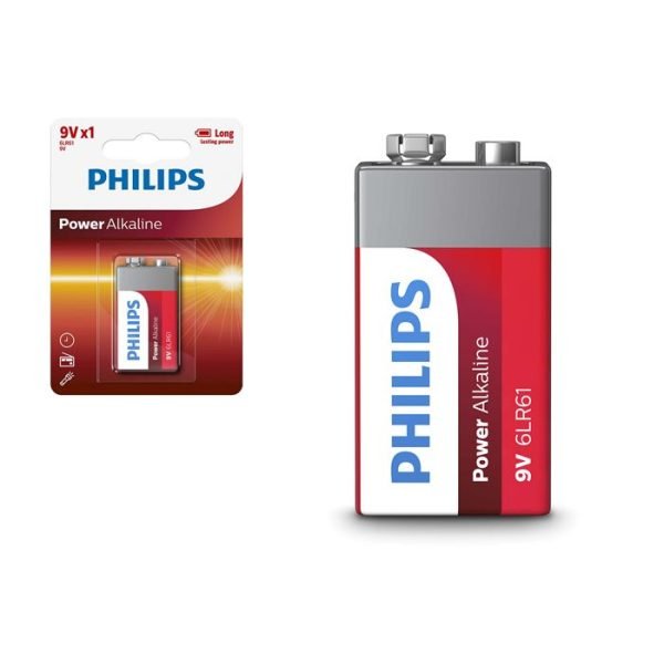 Philips Battery Alkaline 9V (Single Pack)