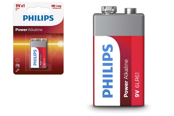 Philips Battery Alkaline 9V (Single Pack)