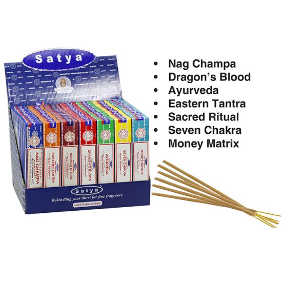 Satya Assorted Incense In Display
