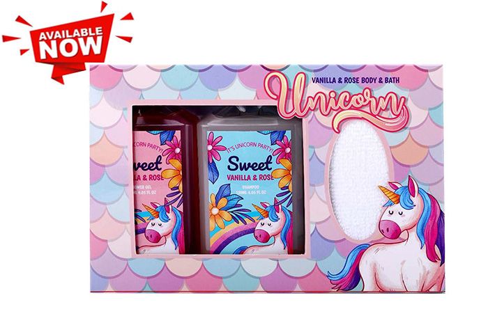 Unicorn Bath Gift Set - Vanilla & Rose