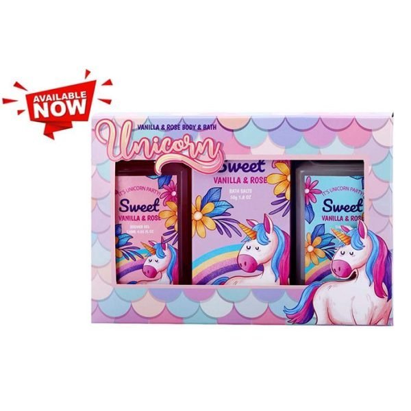 Unicorn Bath Gift Set - Vanilla & Rose