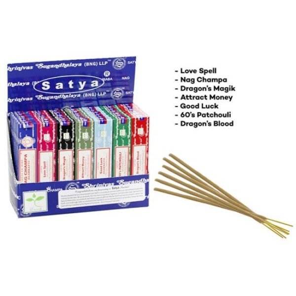 Satya Assorted Incense In Display