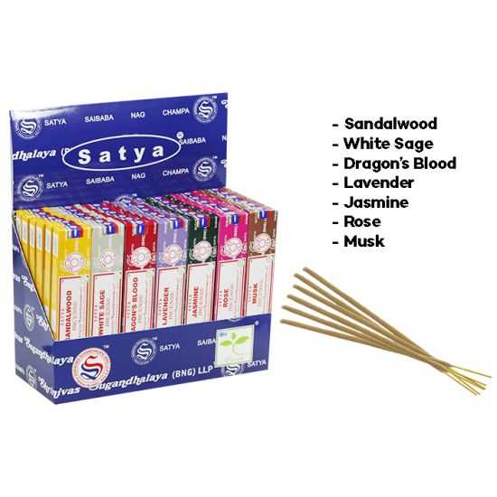 Satya Assorted Incense In Display