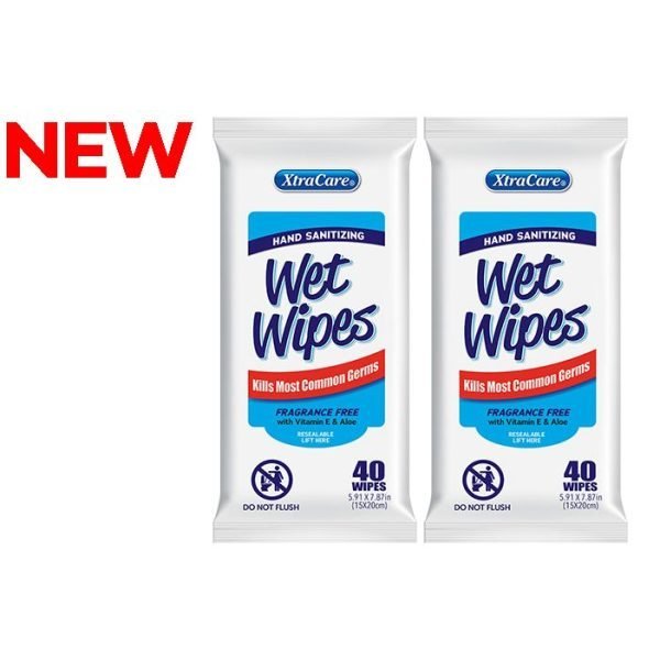 Xtracare Hand Sanitizing Wet Wipes - Fragrance Free