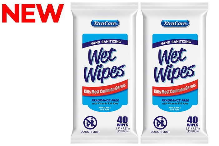 Xtracare Hand Sanitizing Wet Wipes - Fragrance Free