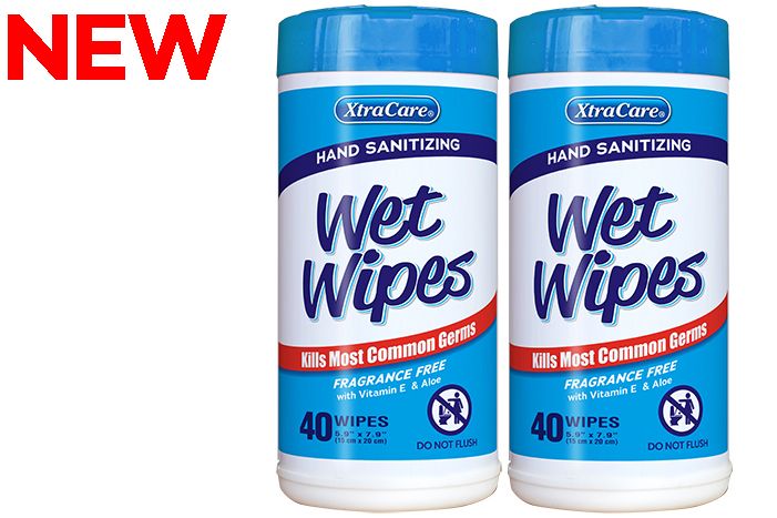Xtracare Canister Hand Sanitizing Wet Wipes - Fragrance Free