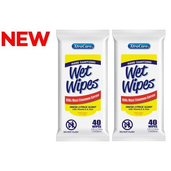 Xtracare Flat Pack Hand Sanitizing Wet Wipes