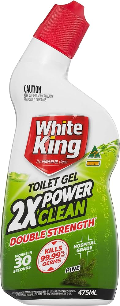 White King 475ml Toilet Gel 2X Power Clean Double Strength - Pine