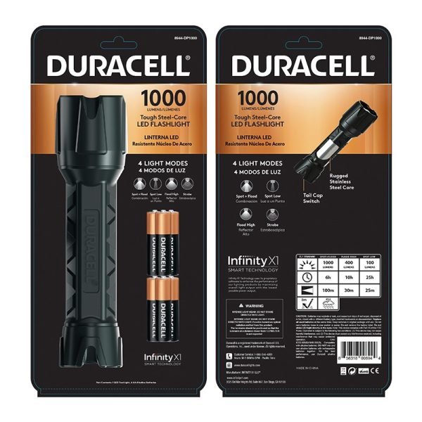 Duracell Tough P-Steel LED Flashlight - 1000 Lumens