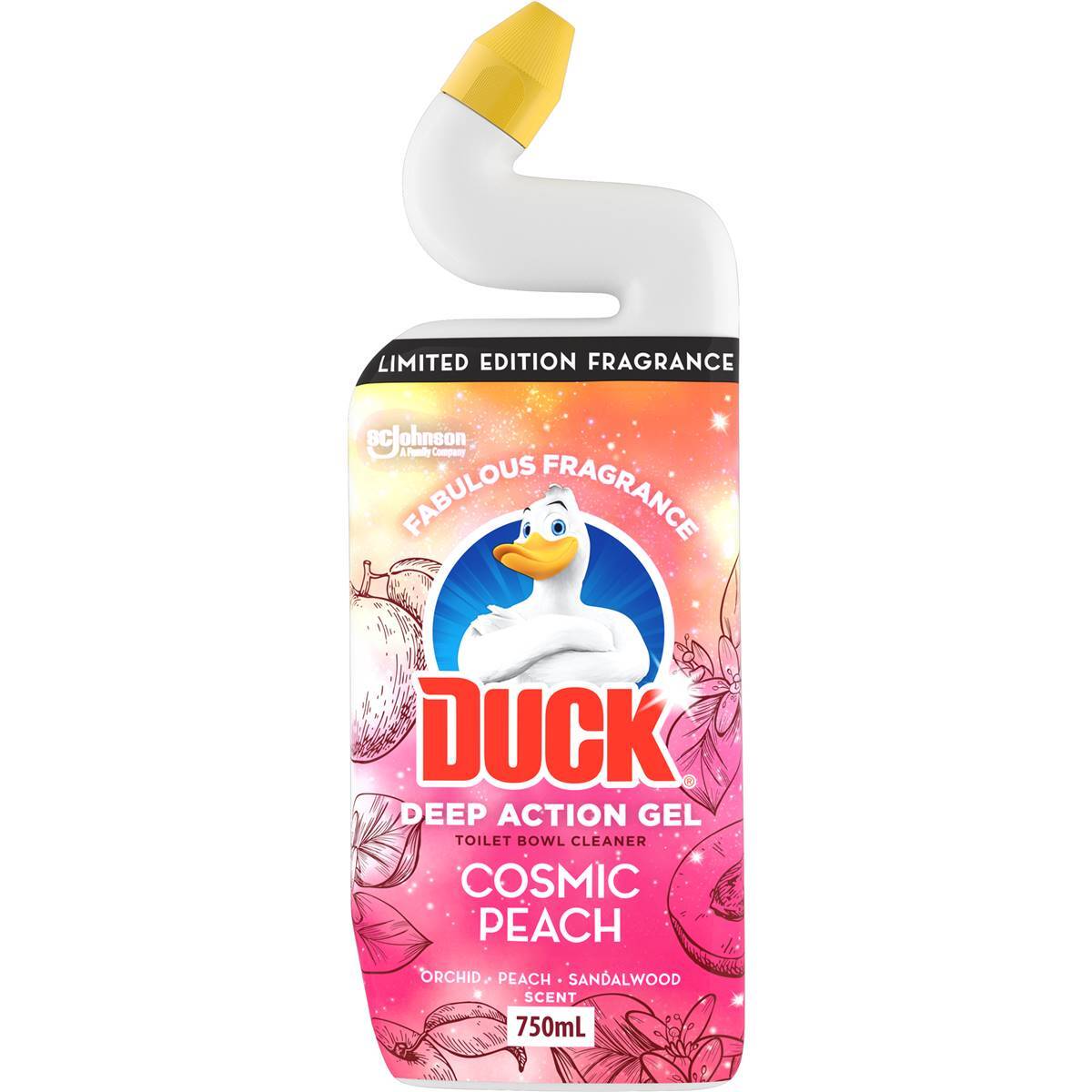 Duck Deep Action Gel Toilet Cleaner Cosmic Peach - 750ml