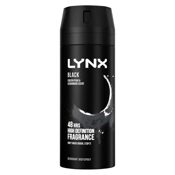 Lynx Black Deodorant - Body Spray - 97g/150ml
