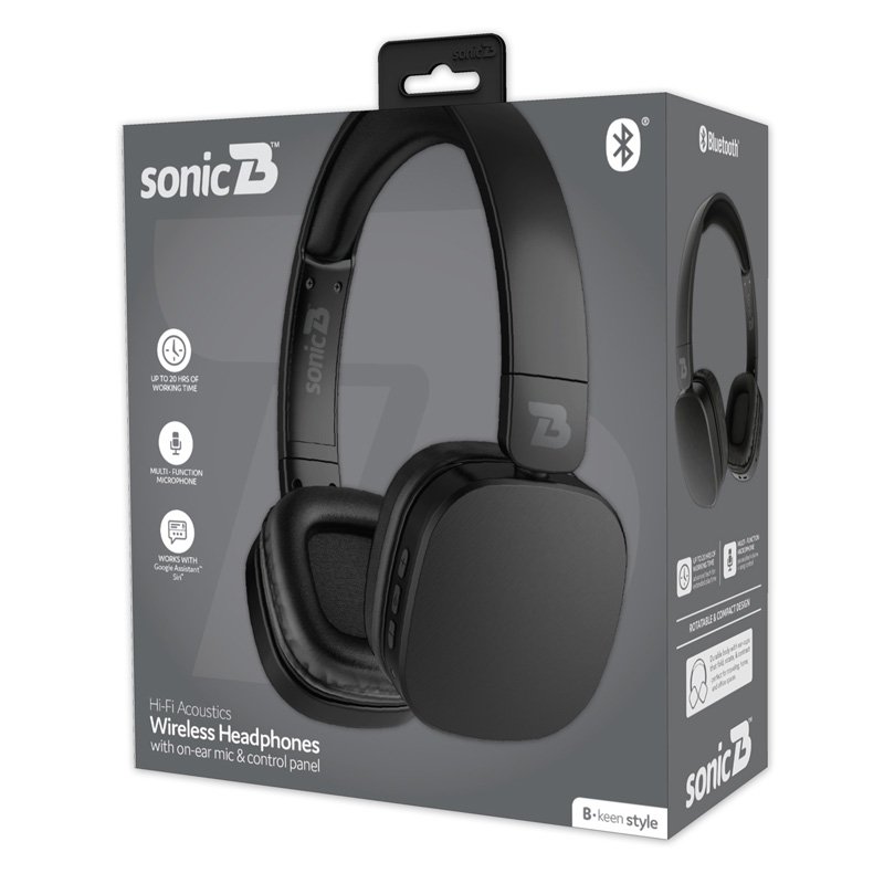 SonicB Keen Wireless Bluetooth Headphones - Assorted
