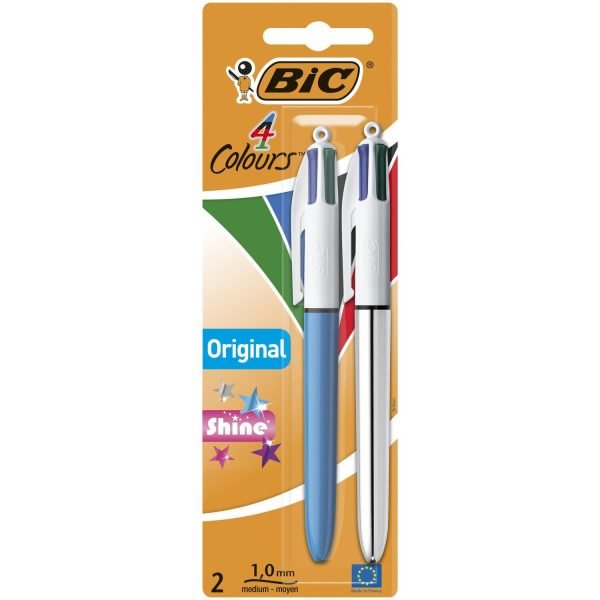Bic 4 Colour Ball Point Pen - 2 Pack