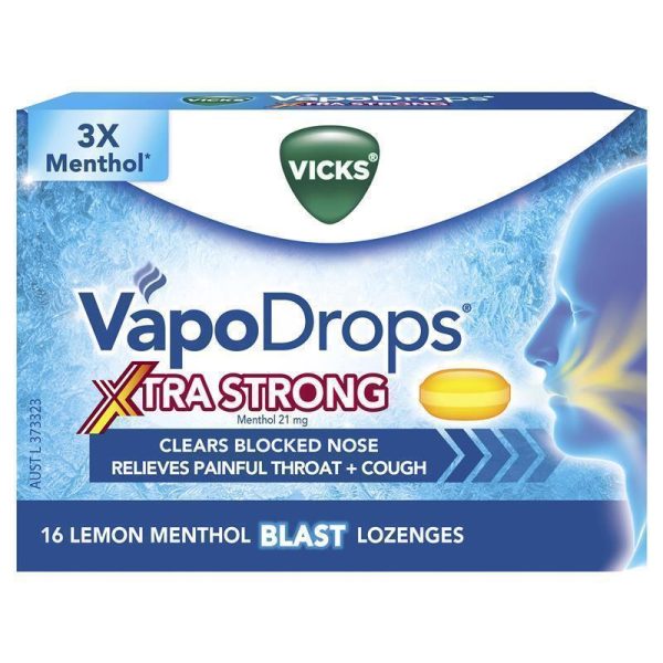 Vicks Pk16 Vapo Drops Lemon Menthol Blast Lozenges