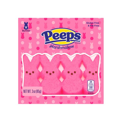 Peeps Marshmallow Bunnies Pink 8ct 3oz(85g)