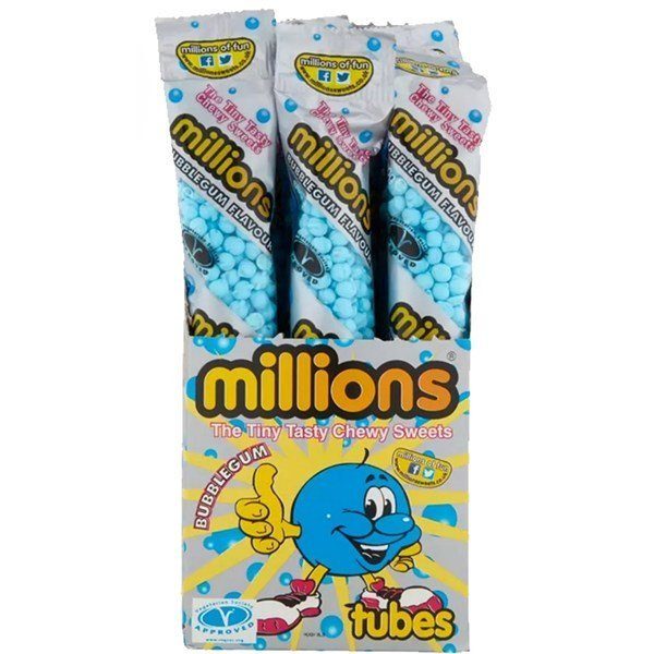 Millions Bubble Gum Tubes Uk 55g