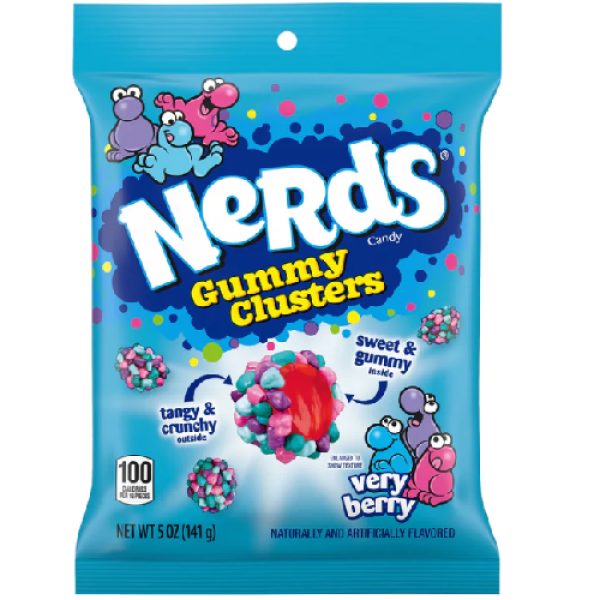 Nerds Gummy Clusters Very Berry Peg Bag 141g