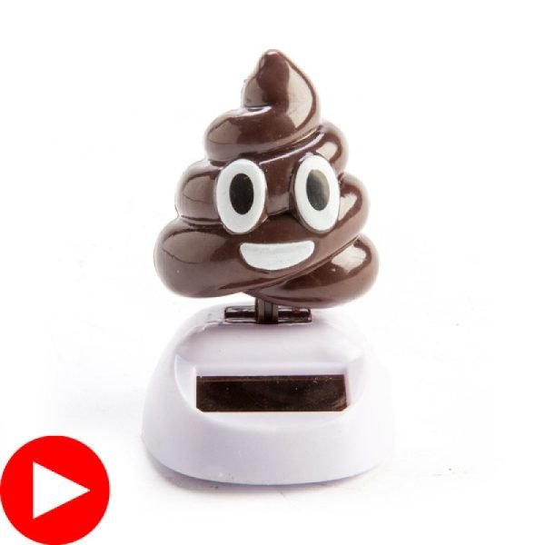 Smiling Poo Solar Dancer