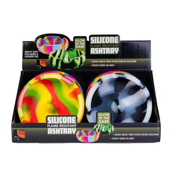 Glow-In-The-Dark Spike Silicone Ashtray