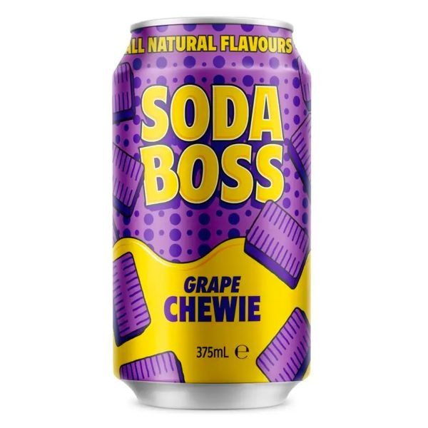 Soda Boss 375ml Cans Grape Chewie