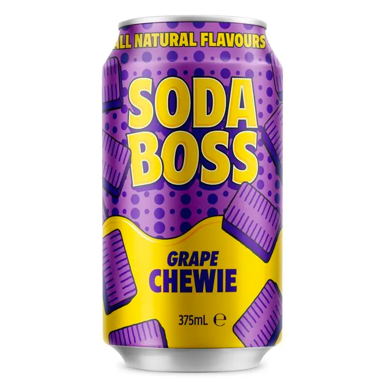 Soda Boss 375ml Cans Grape Chewie