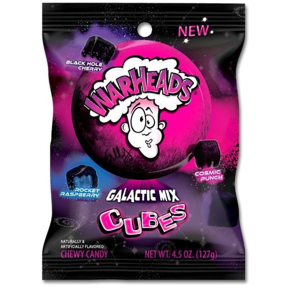 Warheads Galactic Mix Cubes Peg Bag 127g