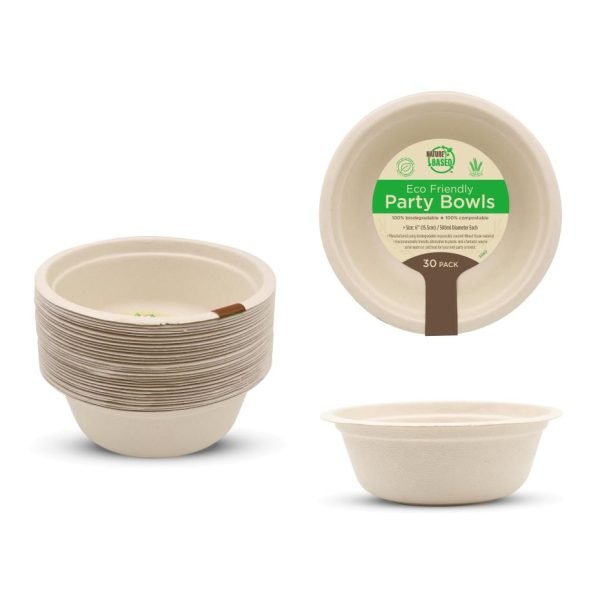 ECO Biodegradable Catering Plates - Bowl- Medium - 30PK