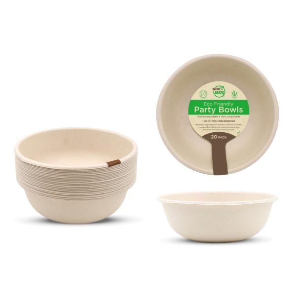 ECO Biodegradable Catering Plates - Bowl - Large - 20PK