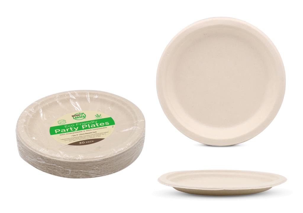 ECO Biodegradable Catering Plates - Round 9"-30PK