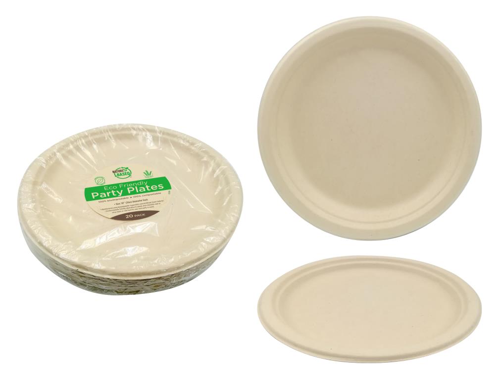 ECO Biodegradable Round Plates-10"-20PK