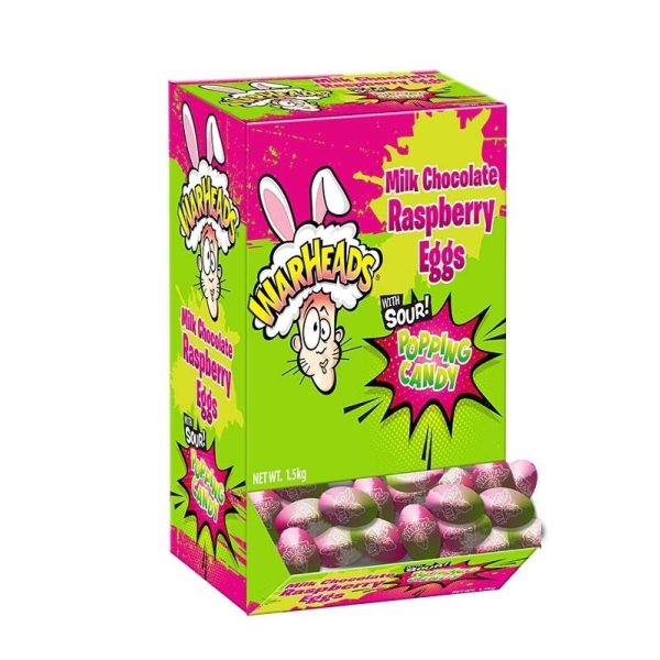 Warheads Milk Chocolate Raspberry Eggs 1.5kg