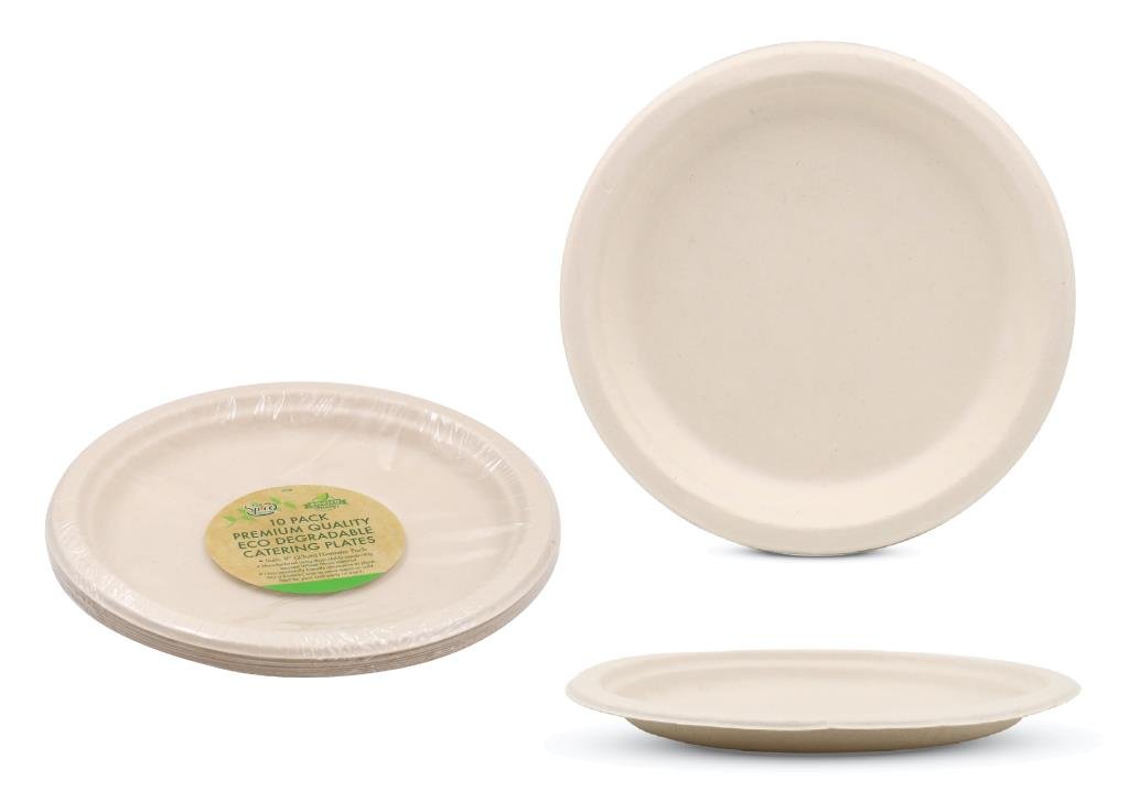 ECO Biodegradable Catering Plates - Round 9"-10PK