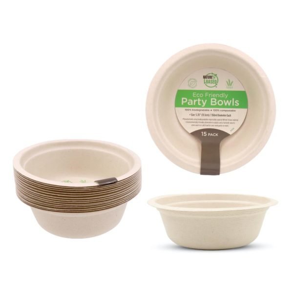 ECO Biodegradable Catering Plates - Bowl - Small - 15PK