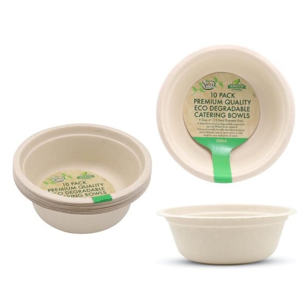 ECO Biodegradable Catering Plates - Bowl - Medium-10PK
