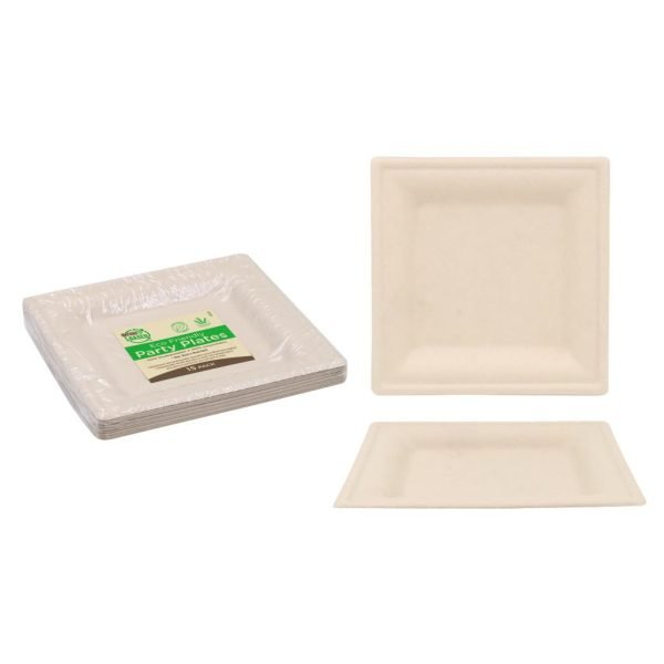 ECO Biodegradable Square Plate 16CM x 16CM (6
