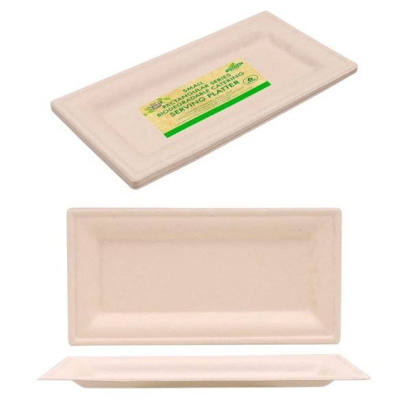 ECO Biodegradable Mini Platters - Rectangular -26CM x 13CM-6PK
