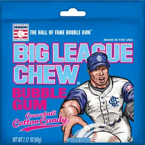 Big League Chew Bubble Gum Cotton Candy 2.1oz(60g)