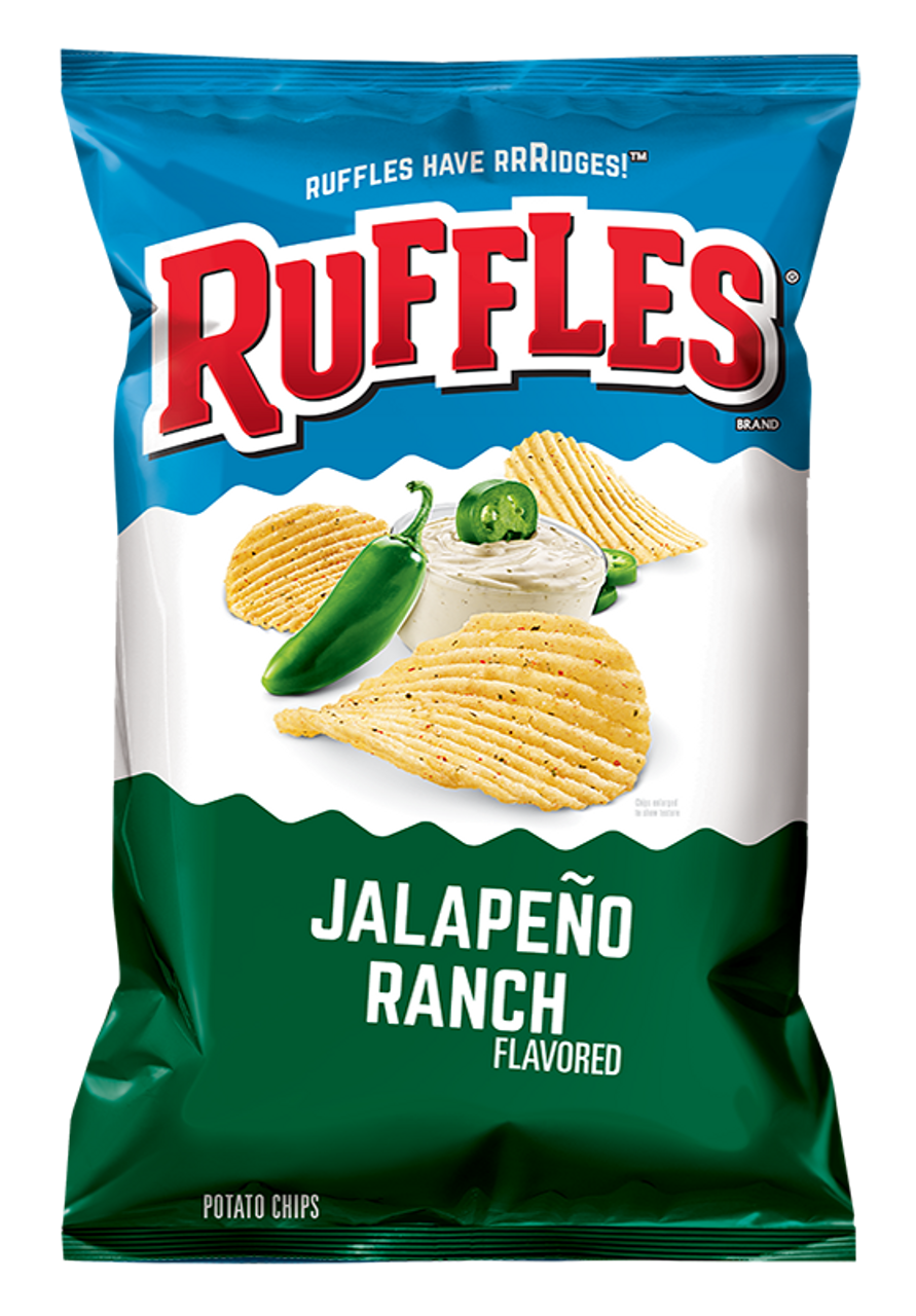 Frito Lay Ruffles Jalapeno Ranch Potato Chips 184g