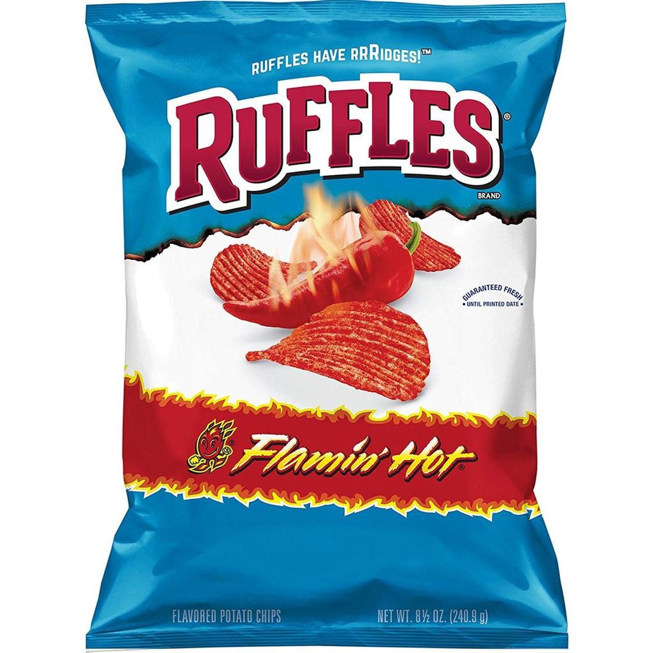 Frito Lay Ruffles Flamin Hot Potato Chips 184g
